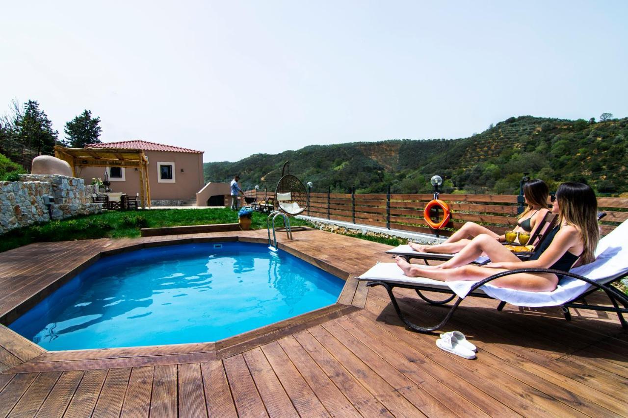 Ampelos Cretan Villa - Private Pool&Outdoor Jacuzzi Yerolákkos Buitenkant foto